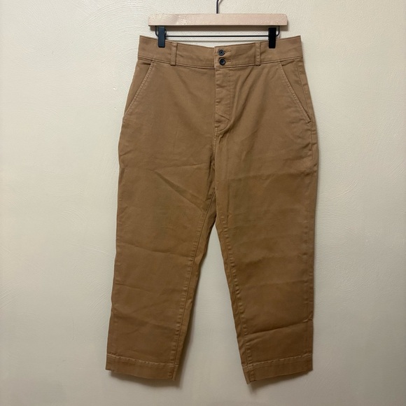 Everlane The Organic Straight-Leg Pant Toasted Coconut Tan Size 14 - Picture 4 of 13